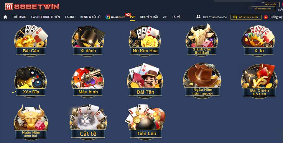 Game Bài P2P M88 - Sảnh game bài hiện đại tại nhà cái hiện nay