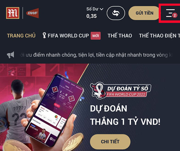 Hướng dẫn cách rút tiền tại nhà cái M88