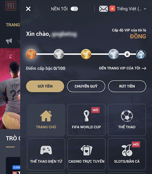 Hướng dẫn cách rút tiền tại nhà cái M88